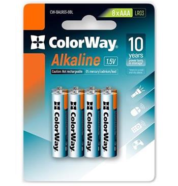 Colorway alkalick baterie AAA/ 1.5V/ 8ks v balen/ Blister