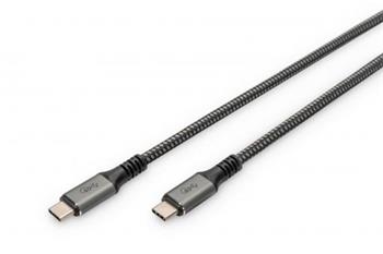 DIGITUS Pipojovac kabel USB 4, TypC na TypeC, PP opleten AL-Housing 8K@60Hz, PD3.0, 40Gbits/s, 1m, bl.
