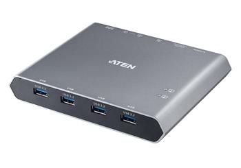 Aten US3311-AT-G 2-portov 4K DisplayPort USB-C Dokovac pepna KVM s PD pass-throught