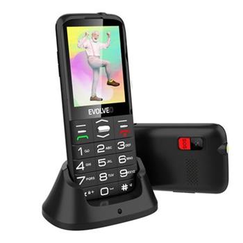 EVOLVEO EasyPhone XO, mobiln telefon pro seniory s nabjecm stojnkem (ern barva)