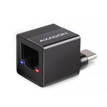 AXAGON ADE-MINIC USB-C 3.2 Gen 1 - Gigabit Ethernet MINI sov karta, Realtek 8153, auto instal, ern