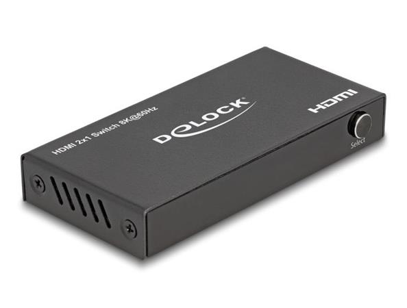 Delock HDMI Switch 2 x vstupn porty HDMI na 1 x vstupn port HDMI, 8K 60 Hz