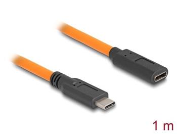Delock USB 5 Gbps kabel, ze zstrky USB Type-C na zsuvku USB Type-C, k focen s tetheringem, 1 m, oranov