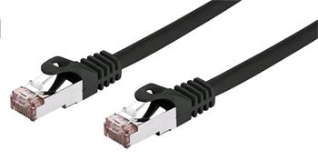 C-TECH Kabel patchcord Cat6, FTP, ern, 1m