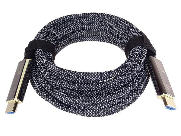 PremiumCord Ultra High Speed HDMI 2.1 optický fiber kábel 8K @ 60Hz, pozlátené 10m / kphdm21t10