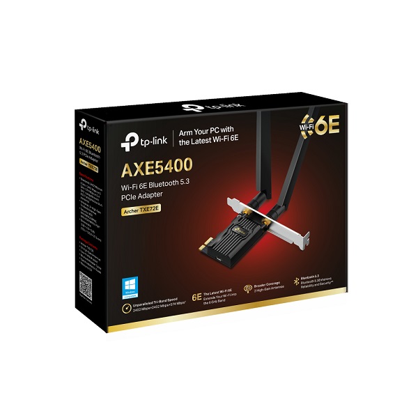 TP-Link Archer TXE72E - AXE5400 Wi-Fi 6E Bluetooth 5.3 PCIe