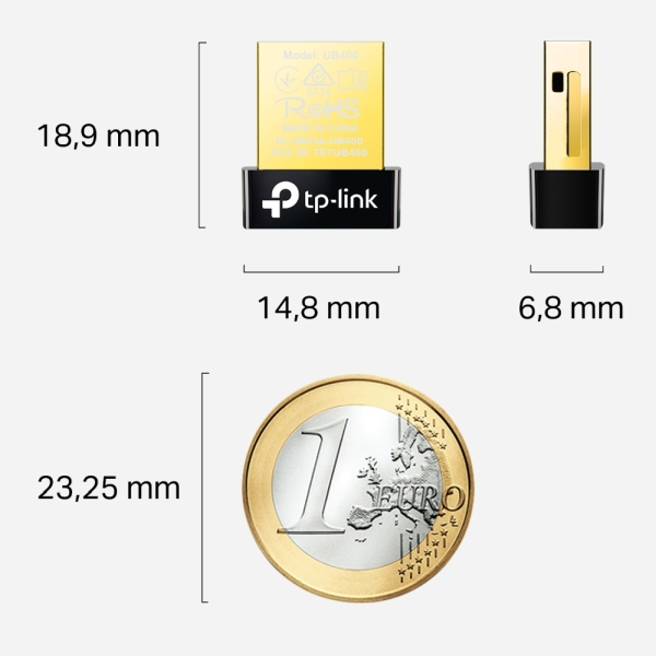 TP-Link UB400 Bluetooth 4.0 USB adaptér, veľkosť Nano, USB 2.0