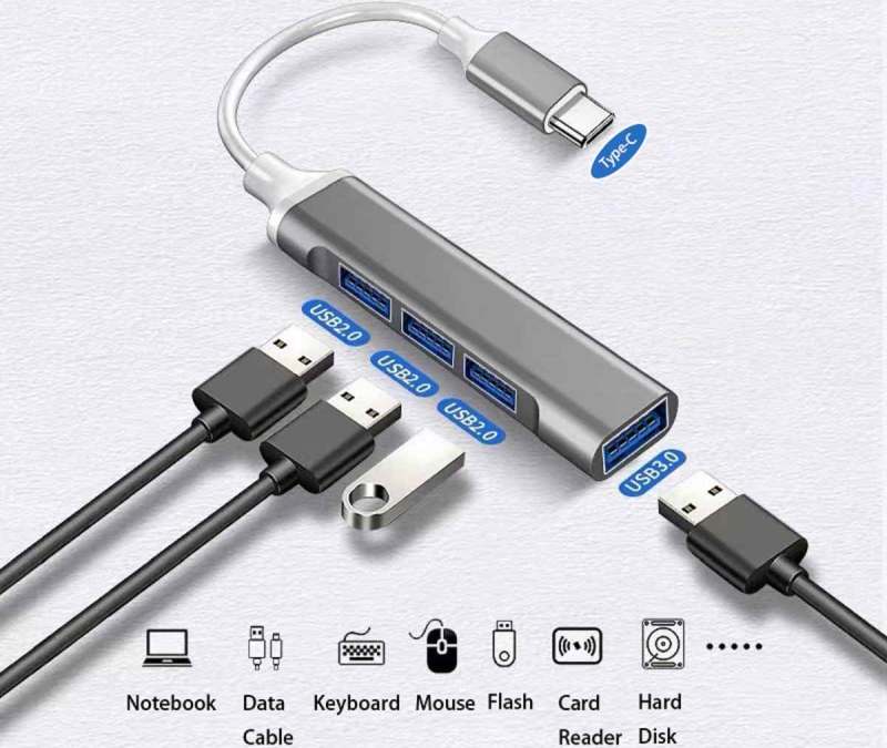 PremiumCord Hub USB-C na USB3.2 A + 3x USB2.0 A / ku31hub12