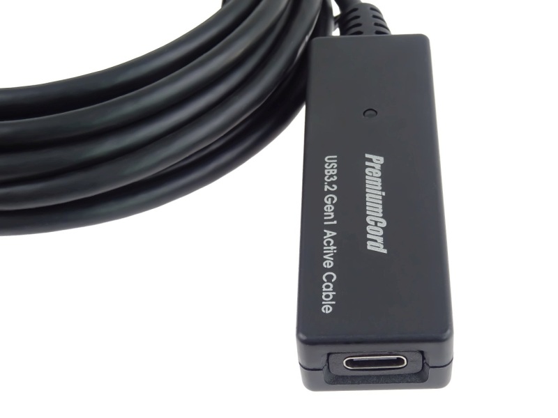 PremiumCord USB-C repeater a prodlužovací kabel Male-Female, 5Gbps 5m / ku31rep5