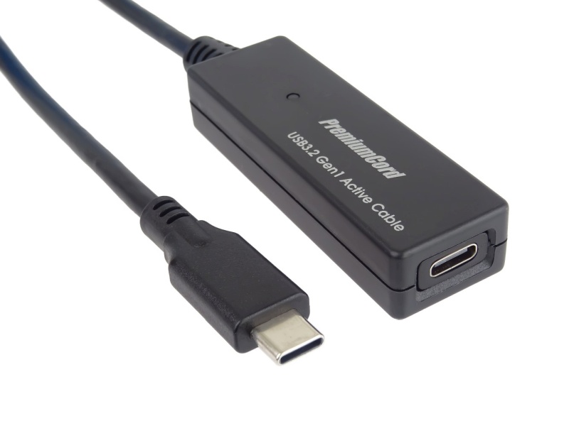 PremiumCord USB-C repeater a prodlužovací kabel Male-Female, 5Gbps 5m / ku31rep5