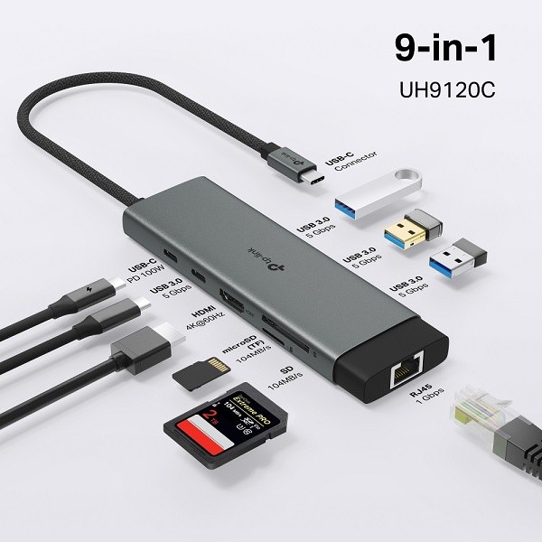 TP-Link UH9120C Hub USB typu C 9v1