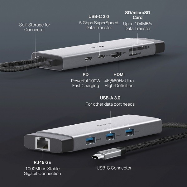 TP-Link UH9120C Hub USB typu C 9v1