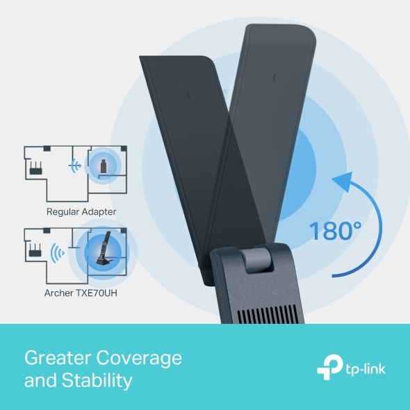 TP-link Archer TBE400UH BE6500 High Gain WiFi7 USB adaptér