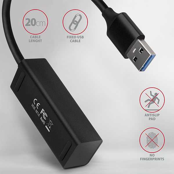 AXAGON HUE-M1A, 4x USB