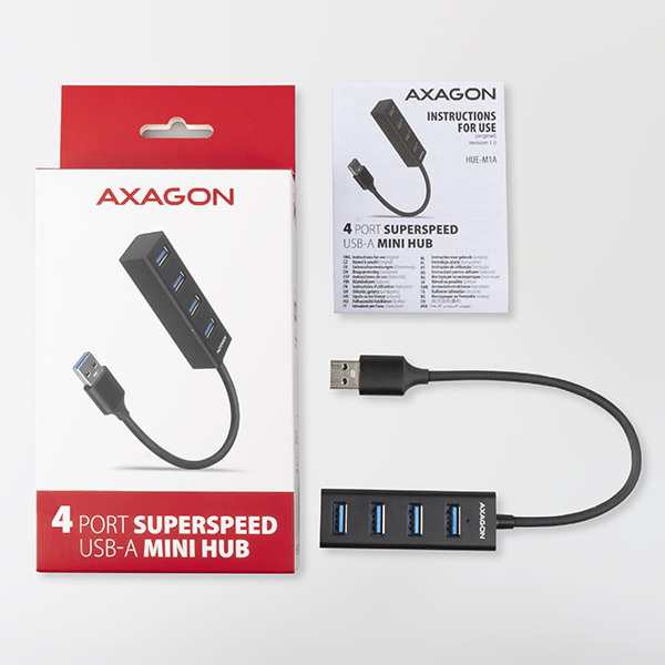 AXAGON HUE-M1A, 4x USB