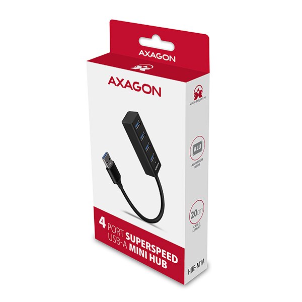 AXAGON HUE-M1A, 4x USB