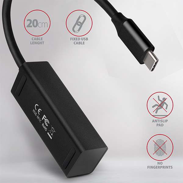 AXAGON MINI hub USB-C / HUE-M1C / USB 3.2 Gen1 / 4x USB-A / 0,2m