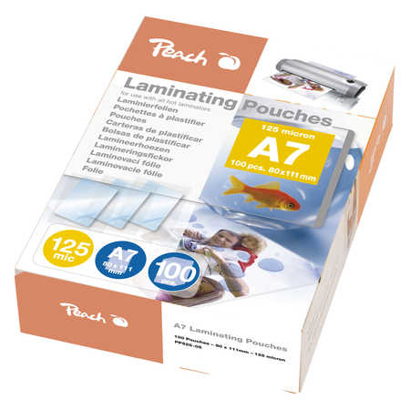 PEACH laminovacie fólie A7 Laminating Pouch (111x 80mm), 125mic, 100ks, PP525-05