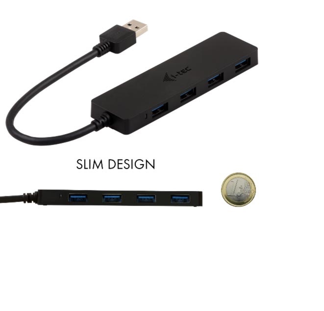i-Tec USB3.0 HUB 4port, pasivní, SLIM / U3HUB404