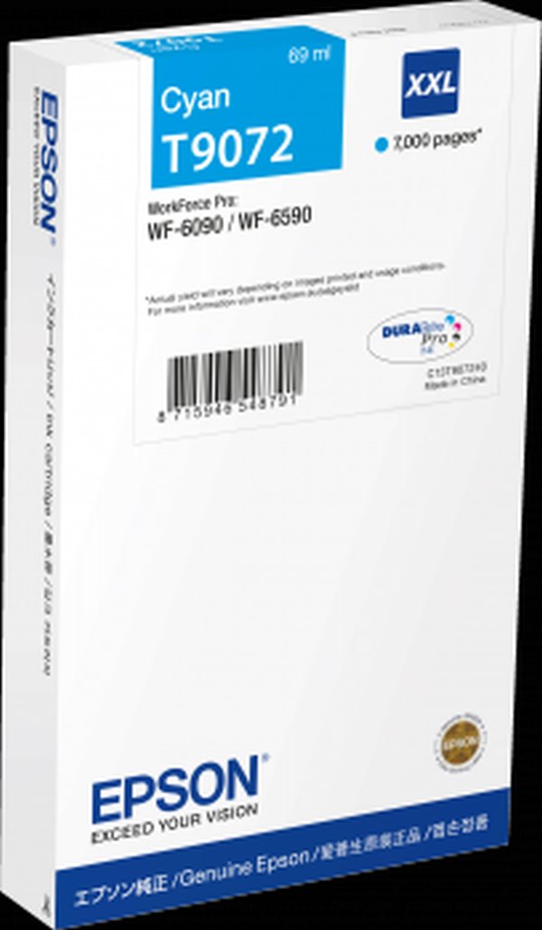 Epson T9072 XXL Cyan - originál  / C13T907240