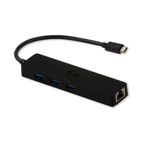 i-tec USB Slim HUB/ 3 porty s Gigabyte Ethernet/ na USB 3.1 Type C/ C31GL3SLIM