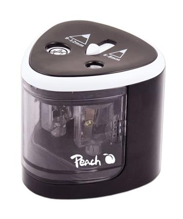 PEACH PO102 - elektrické strúhadlo, 4xAA, dětský zámek, čierne