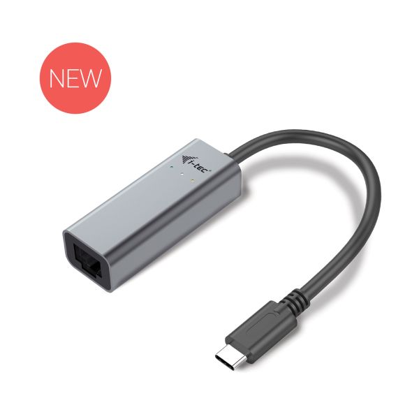 i-Tec USB-C METAL Gigabit Ethernet 10/100/1000 adaptér, LED, RJ45 / C31METALGLAN