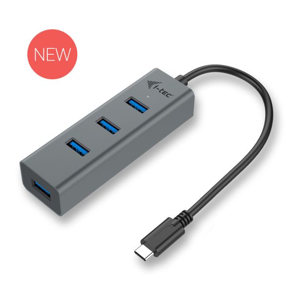 i-tec USB HUB 3.1 Type C METAL/ 4 porty/ USB 3.0/ C31HUBMETAL403