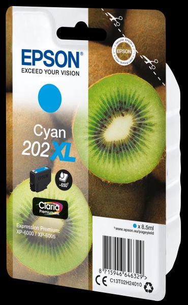 EPSON T02H2 cyan XL - originál
