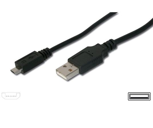 PremiumCord Kabel micro USB 2.0, A-B 2m / ku2m2f