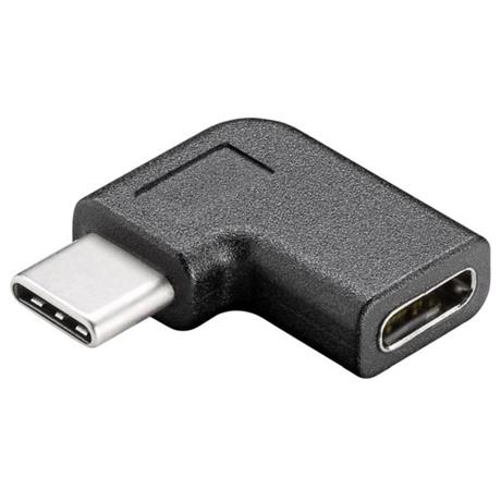 PremiumCord Adaptér USB 3.1 konektor C/male - C/female zahnutý 90° / kur31-13