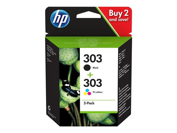 Hewlett Packard 303, 3YM92AE Combo Pack Black + Tricolor - originál
