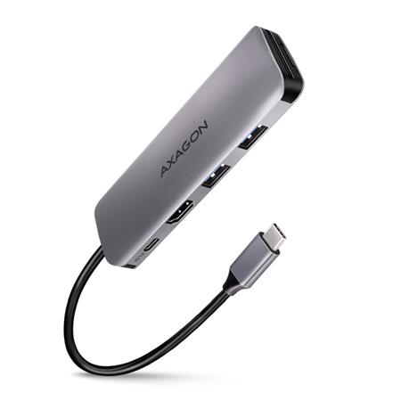 AXAGON HMC-5, USB 3.2 Gen 1 hub, porty 2x USB-A, HDMI, SD/microSD