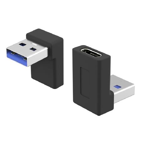 PremiumCord zahnutá 90° redukce USB-C Female na USB3.0 typ A Male / kur31-27