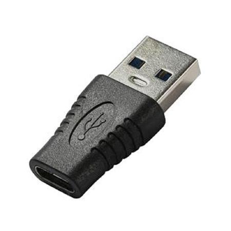 PremiumCord Adaptér USB 3.0 A male - USB-C female, černý zastříknutý adaptér / kur31-21