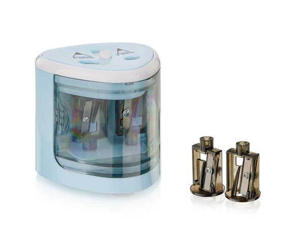 PEACH PO102 - elektrické strúhadlo, 4xAA, dětský zámek, modré