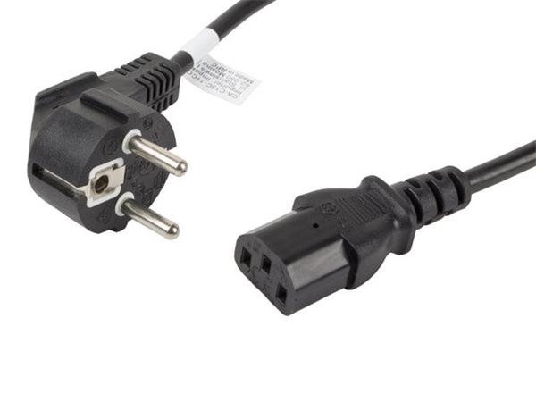 LANBERG CEE 7/7 na IEC 320 C13 POWER CORD 1.8M VDE černý / CA-C13C-11CC-0018-BK