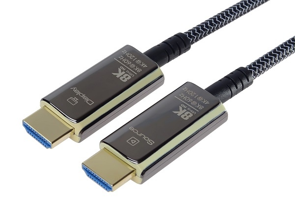 PremiumCord Ultra High Speed HDMI 2.1 optický fiber kábel 8K @ 60Hz, pozlátené 20m / kphdm21t20