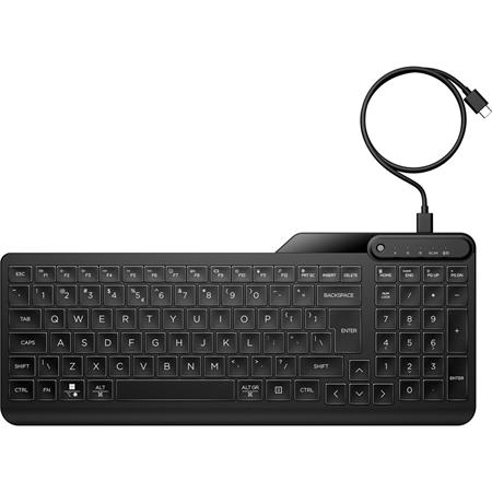 Hewlett Packard 405 Multi-Device Wired Backlit Keyboard CZ/SK / 7N7C1AA