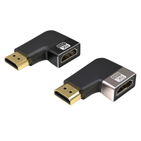 PremiumCord 8K Adaptér spojka HDMI A - HDMI A, F/M, do úhlu 90° - levá / kphdma-42