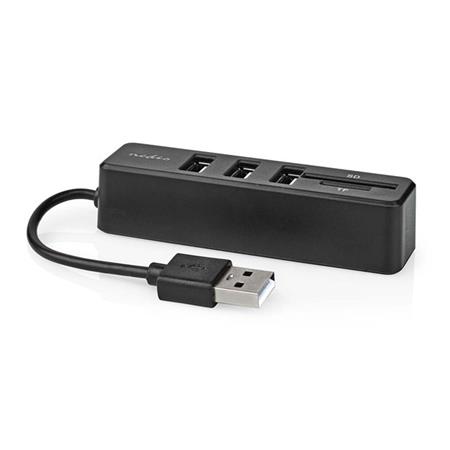 Nedis CCGB60250BK01 - USB hub | 1x USB-A | 3x USB A...