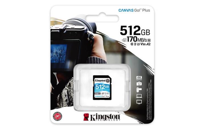 Kingston Canvas Go Plus SDXC 512GB/UHS-I U3 / Class 10 / SDG4/512GB