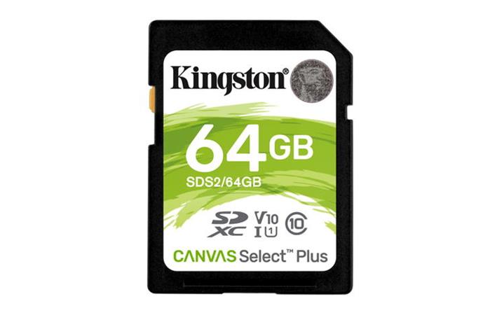 Kingston Canvas Select Plus/SDXC/64GB/UHS-I U1 / Class 10 / SDS3/64GB