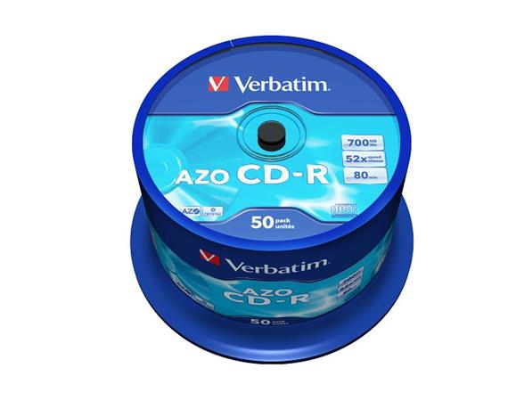 VERBATIM CD-R80 700MB DLP/ 52x/ 80min/ 50pack/ spindle / 43343