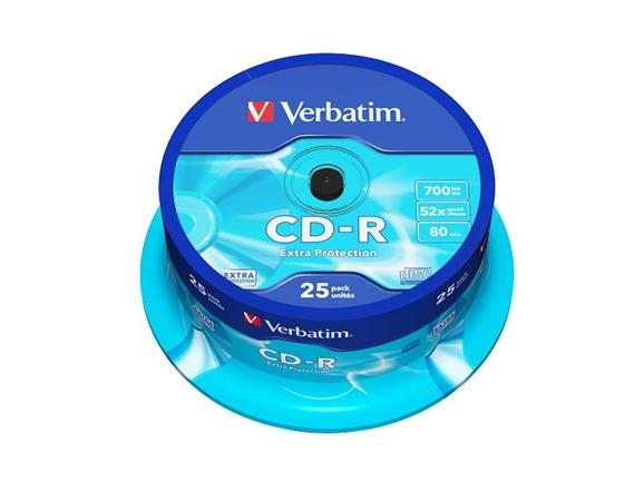 VERBATIM CD-R 700MB, 52x, spindle 25 ks / 43432