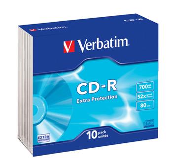 VERBATIM CD-R 700MB, 52x, slim case 10 ks / 43415