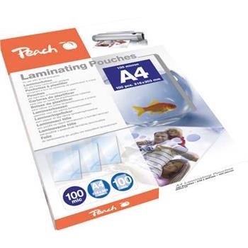 PEACH laminovací folie A4 (216x303mm), 100mic, lesklé, 100 ks / PP500-02