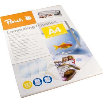 PEACH laminovacie fólie A4 (216x303mm) Laminating Pouch, 125mic, 25ks, PPR525-02