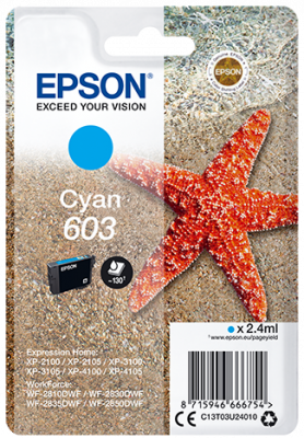 EPSON T03U2 cyan - originál