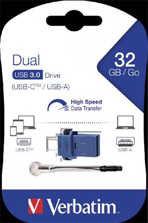VERBATIM Store 'n' Go Dual Drive 32GB USB 3.0/USB-C / 49966